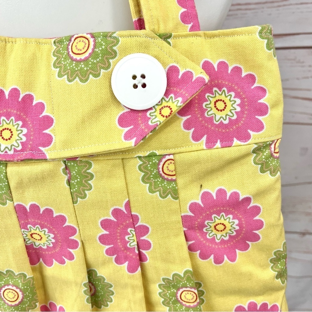 Vintage Mid Century Mod MCM Retro Handmade Flower Power Cotton Tote Bag - Picture 2 of 7